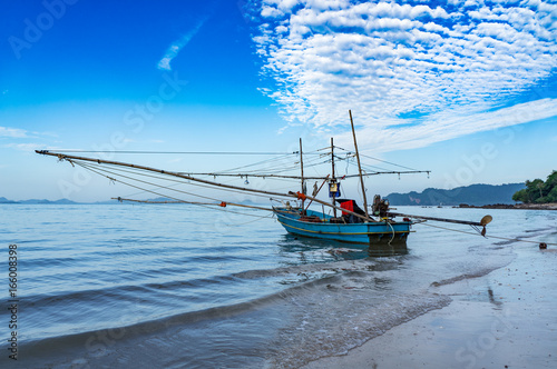 fishing boat in the sea in Thailand, south of Thailand