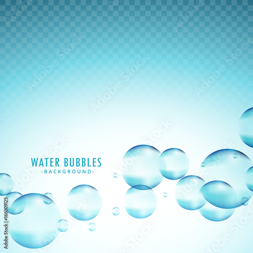 blue water bubbles vector background
