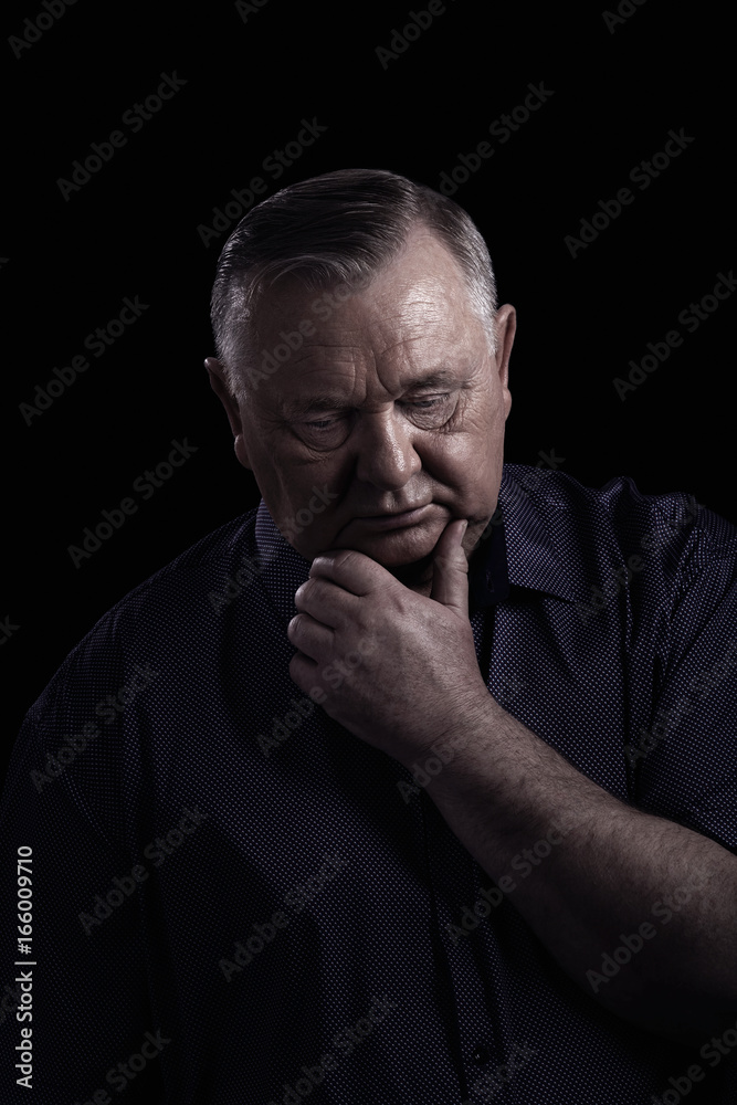 Thoughtful mature man portrait Thoughtful mature man portrait