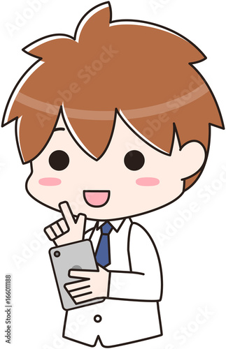 男性　就活 新入社員 社会人 スマートフォン スマホ 調べ物
