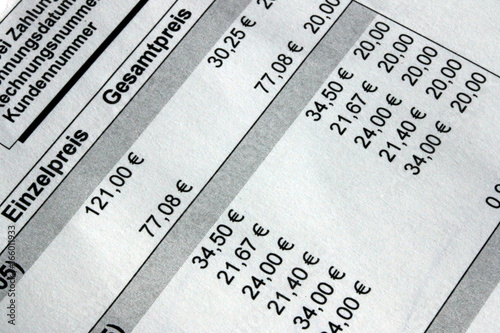 Obraz na płótnie Bill, Rechnung w salonie
