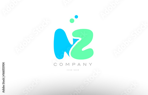 AAAAA alphabet letter blue green logo icon design