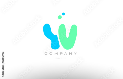 AAAAA alphabet letter blue green logo icon design