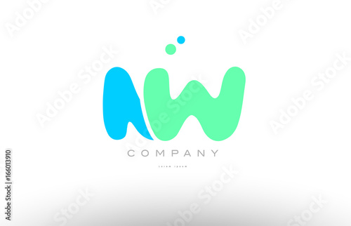 AAAAA alphabet letter blue green logo icon design