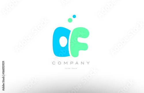 AAAAA alphabet letter blue green logo icon design