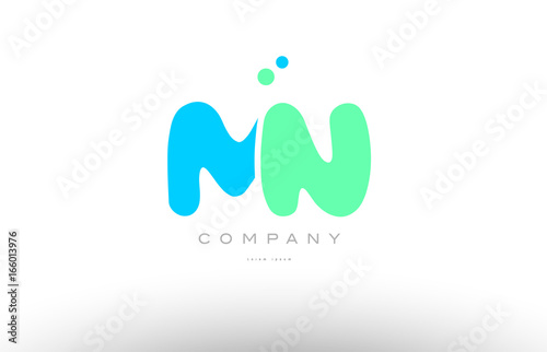 AAAAA alphabet letter blue green logo icon design