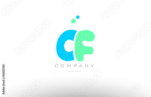 AAAAA alphabet letter blue green logo icon design
