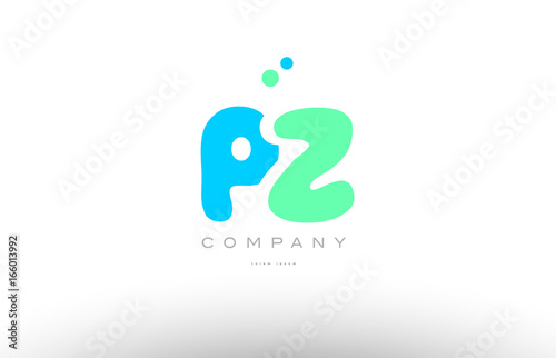 AAAAA alphabet letter blue green logo icon design