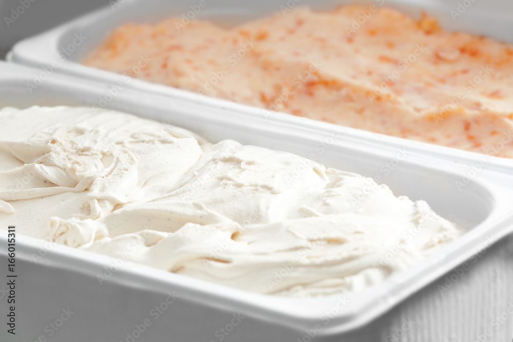 Tasty yogurt ice cream, closeup Tasty yogurt ice cream, closeup
