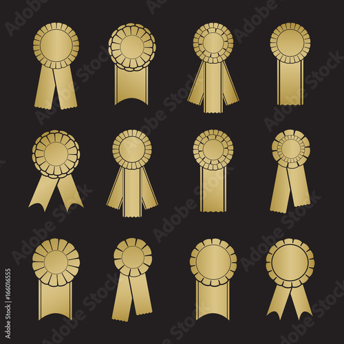 Set of prize ribbons
