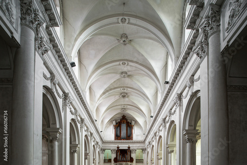 Beautiful interior view of abbey church in Floreffe