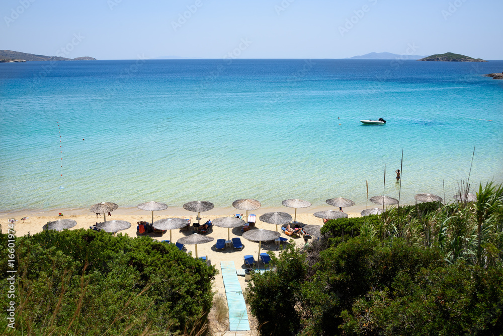 Fotografie Beach on Andros Island Greece