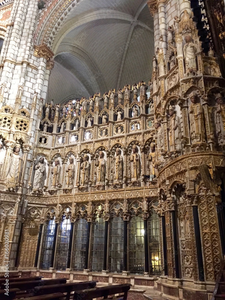  Interior of   Toledo Cathedral, Spain