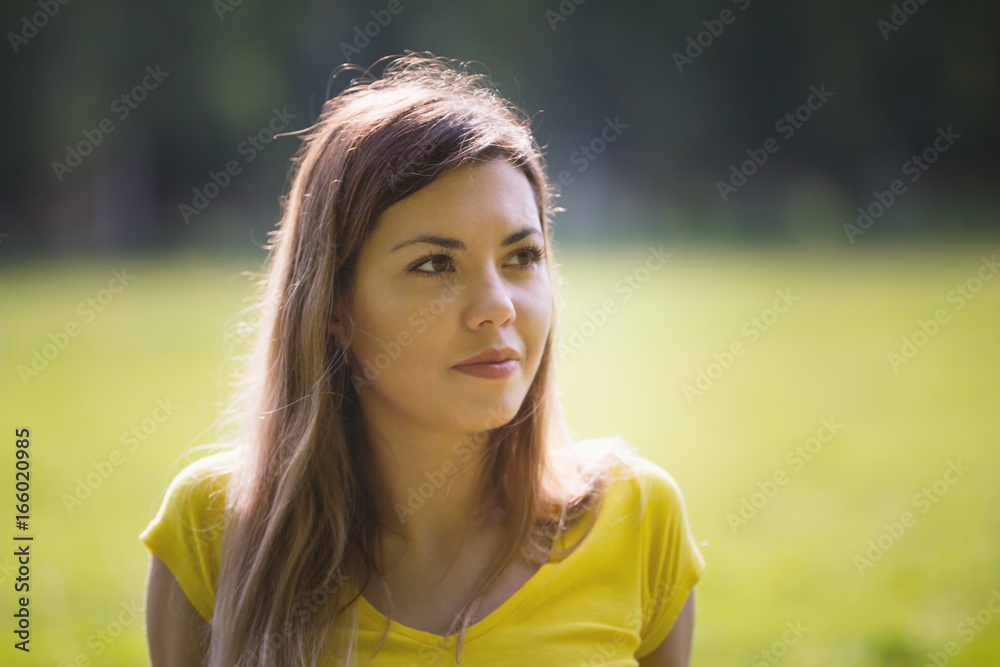 Young woman in park Young woman in park