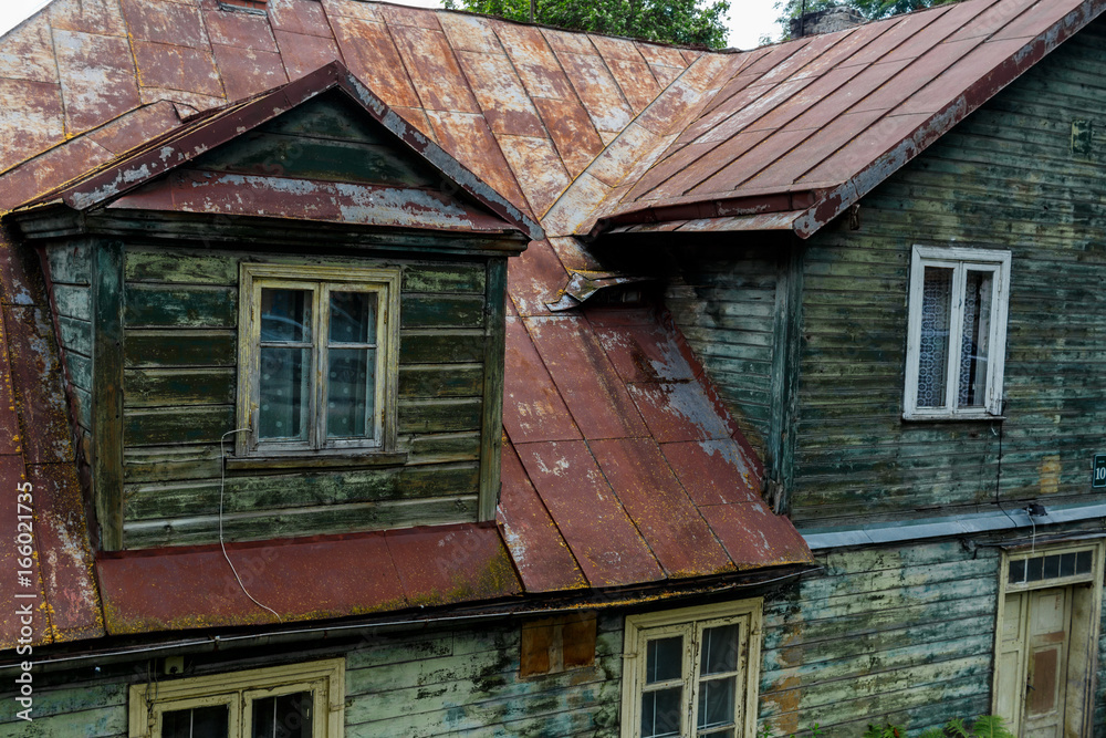 Old house in Talsi, Latvia, street view Old house in Talsi, Latvia, street view