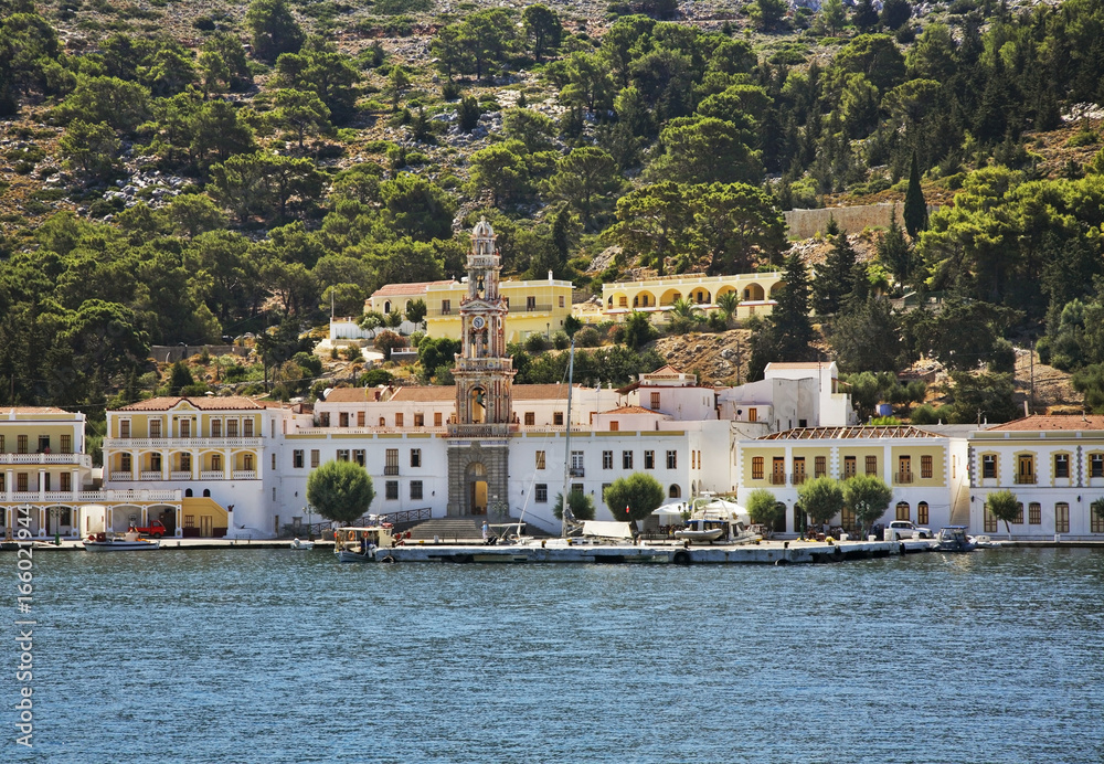 Panormitis bay on Symi island. Greece
