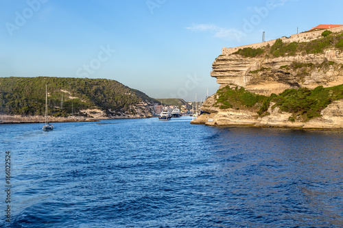 Corsica, France. Entrance to the port of Bonifacio