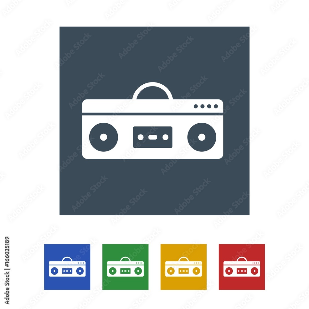 Boom box Icon Isolated on White Background.vector illustration icon Boom box Icon Isolated on White Background.vector illustration icon