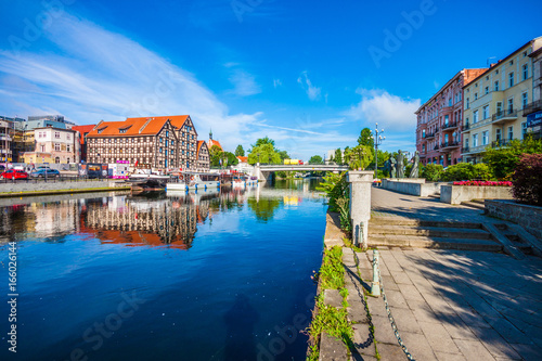 Old Town and granaries by the Brda River. Bydgoszcz, Poland.