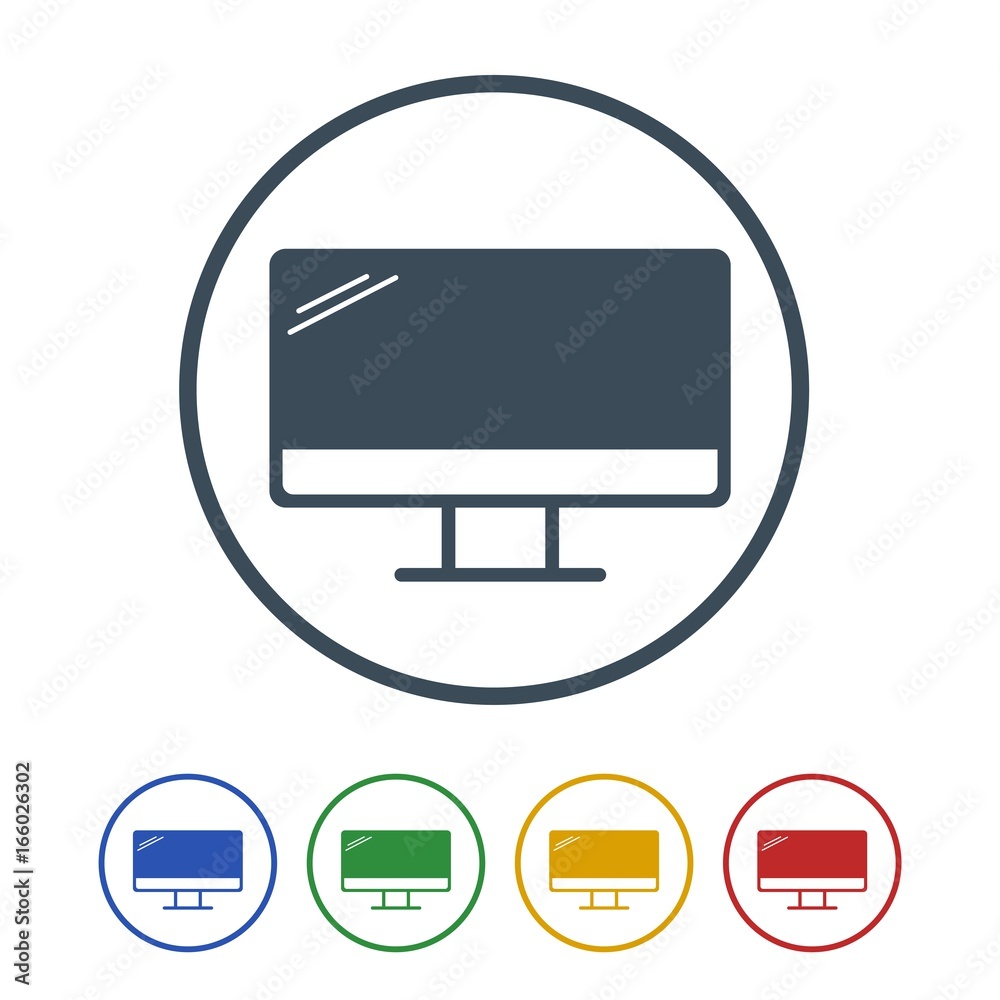 Monitor Icon Isolated on White Background.vector illustration icon Monitor Icon Isolated on White Background.vector illustration icon