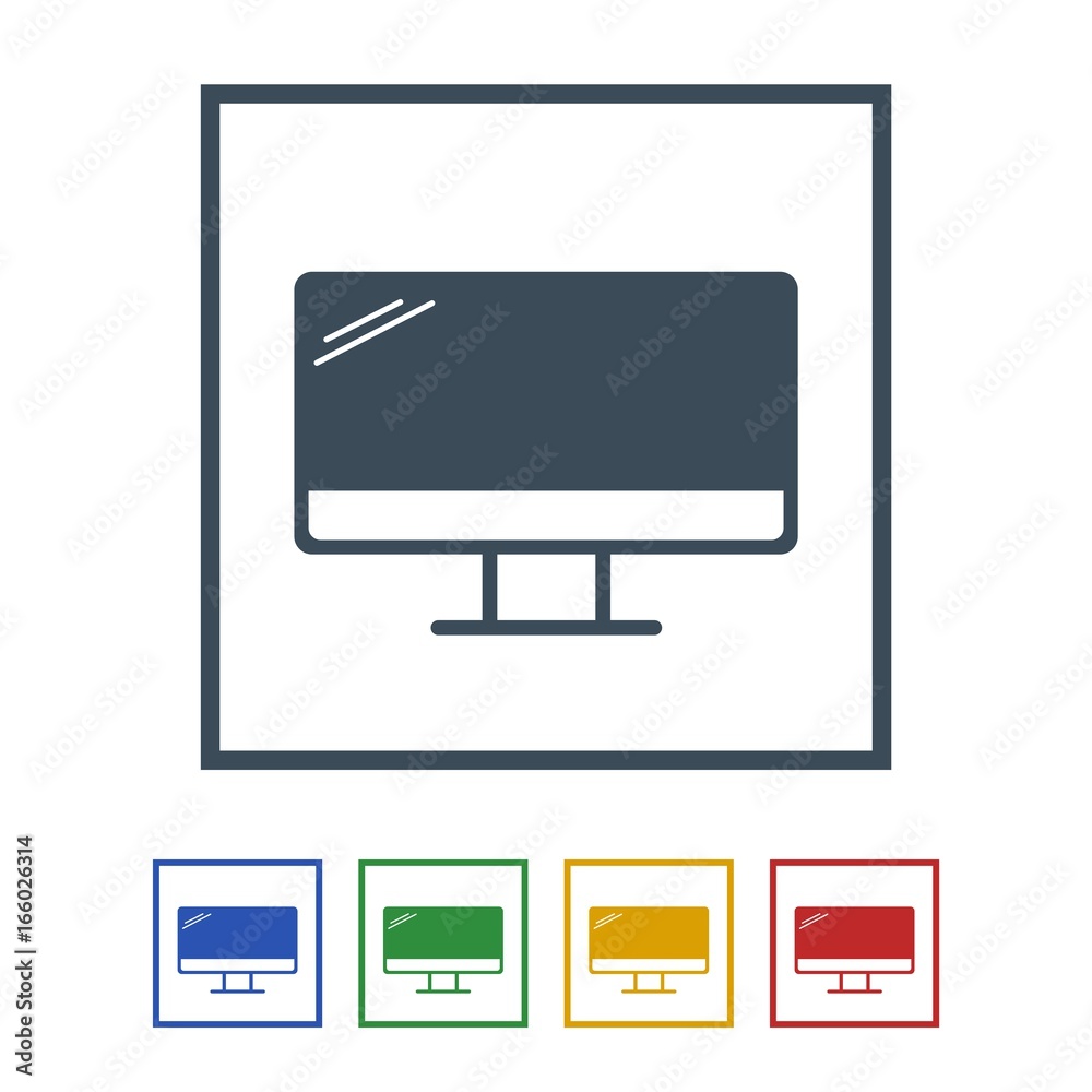 Monitor Icon Isolated on White Background.vector illustration icon Monitor Icon Isolated on White Background.vector illustration icon
