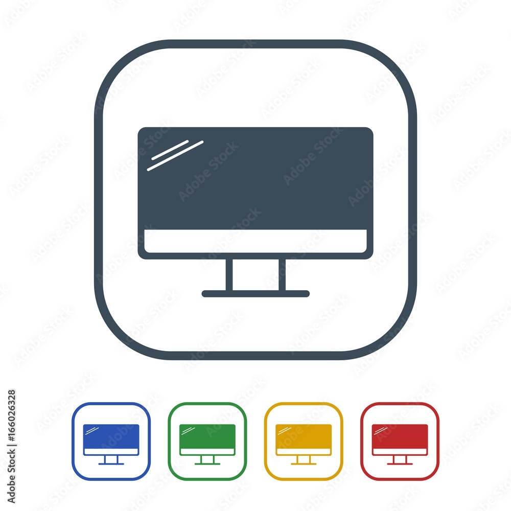 Monitor Icon Isolated on White Background.vector illustration icon Monitor Icon Isolated on White Background.vector illustration icon
