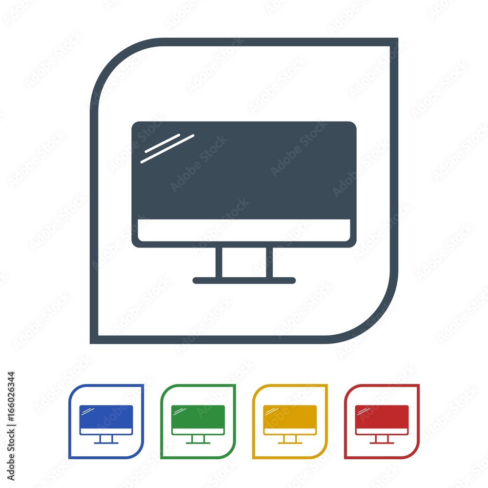 Monitor Icon Isolated on White Background.vector illustration icon Monitor Icon Isolated on White Background.vector illustration icon