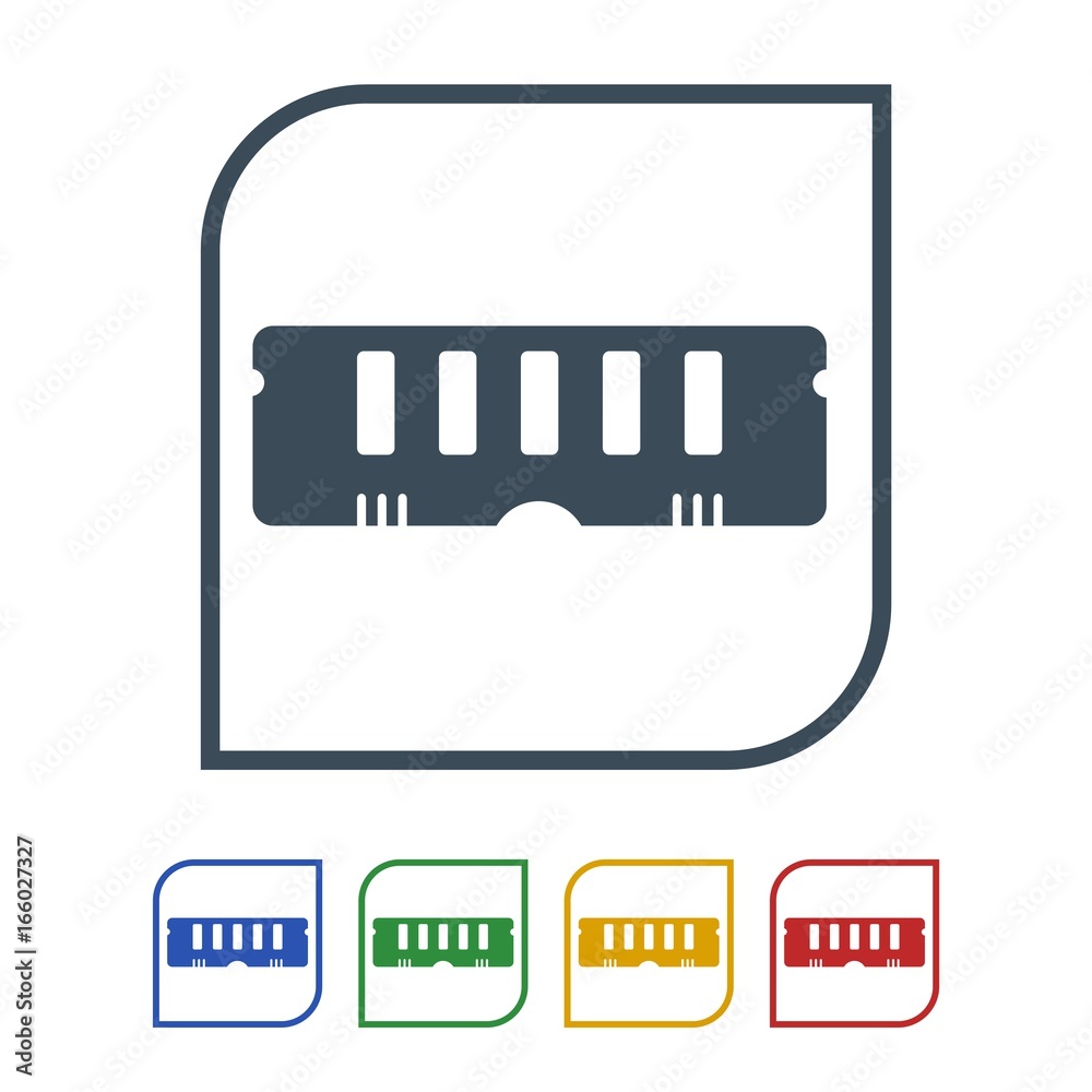 Computer ram Icon Isolated on White Background.vector illustration icon Computer ram Icon Isolated on White Background.vector illustration icon