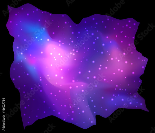 My Galaxy. Vector bright colorful cosmos illustration with sacred geometry. A...