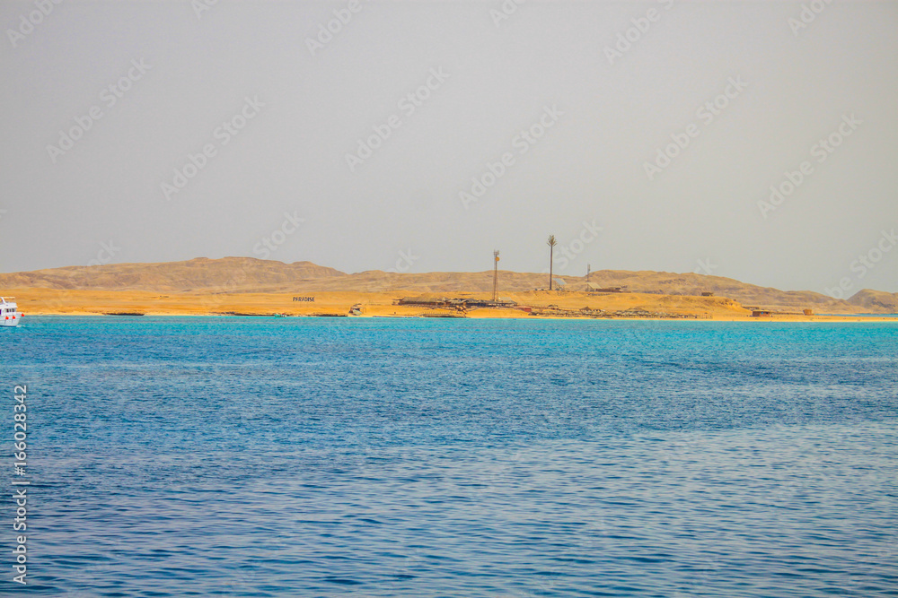 summer beach and Red Sea in Egypt