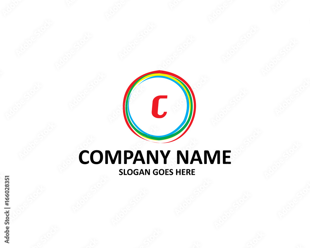 c letter colorful circle logo c letter colorful circle logo