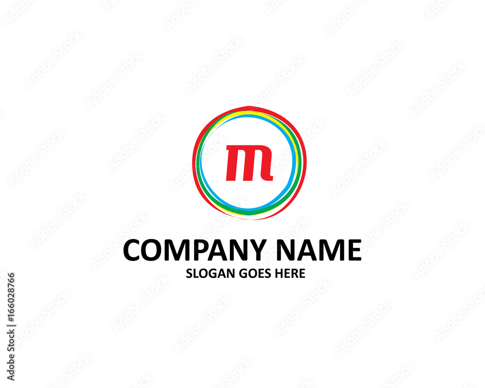 m letter colorful circle logo m letter colorful circle logo