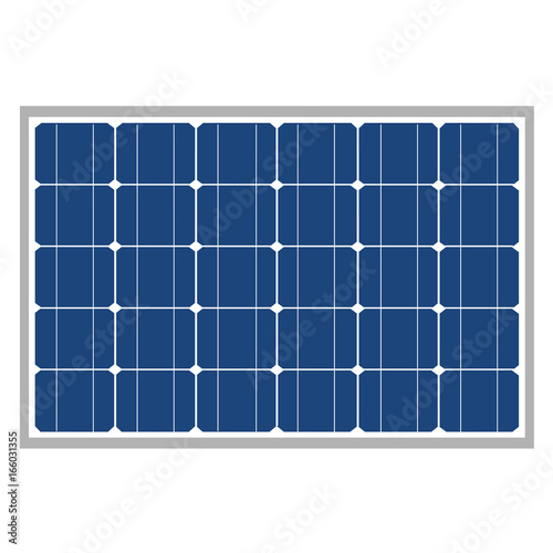 Solar battery on white background