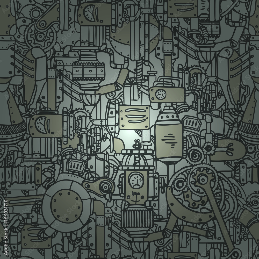 Steampunk seamless vector pattern Steampunk seamless vector pattern