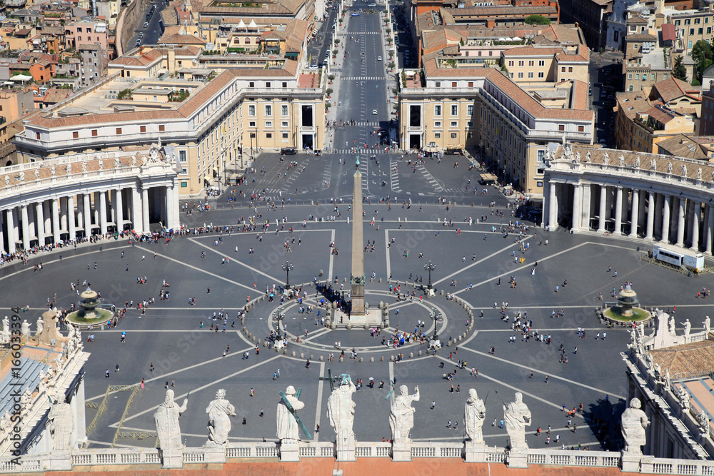 Piazza San Pietro (Saint Peter square) in Vatican City, Rome, Italy