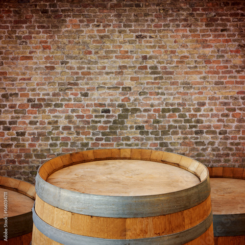 Wooden wine barrel