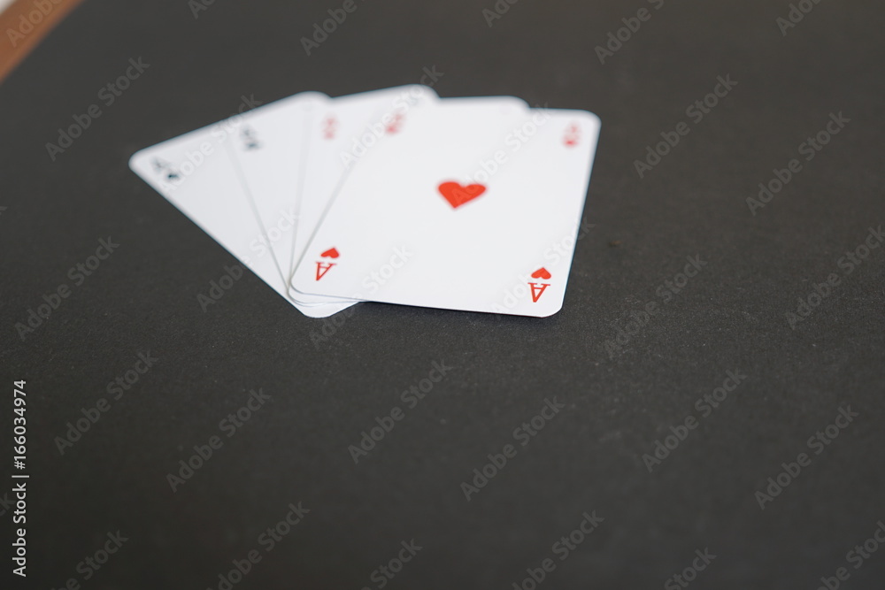 Obraz premium Aces poker cards. Selective focus