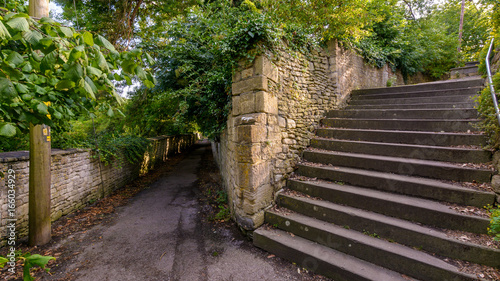 View of Pathway and Steps at the end of Church Lane in Bradford-on-Avon