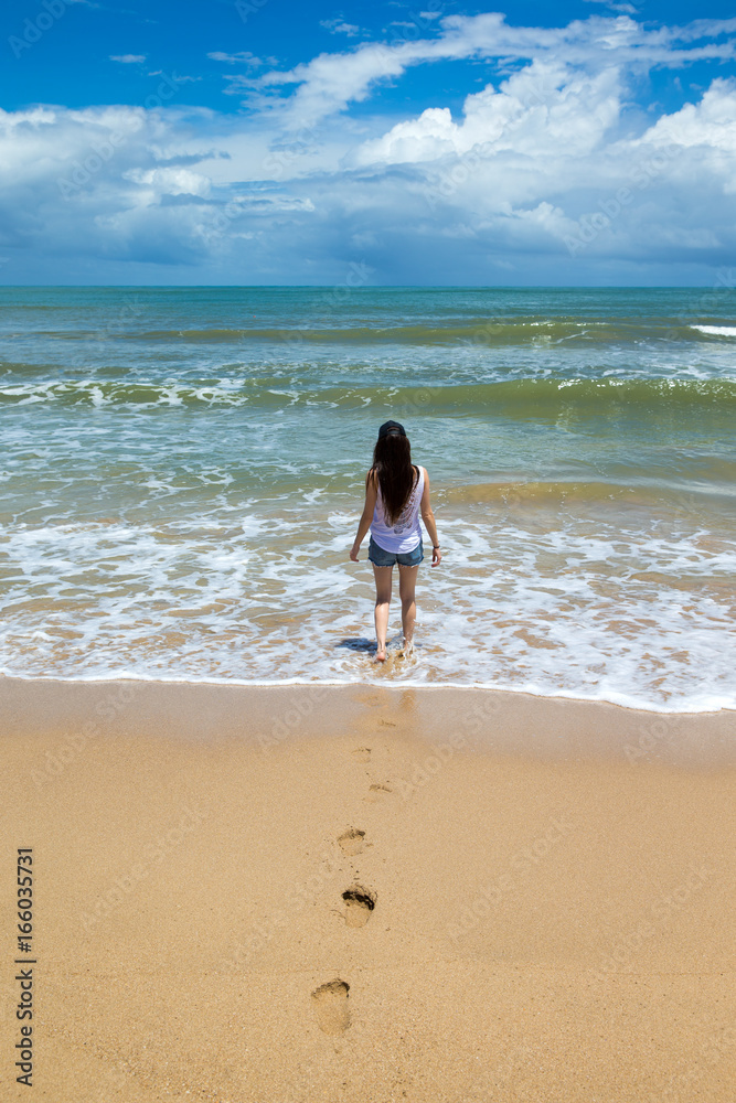 woman relax on the beach woman relax on the beach