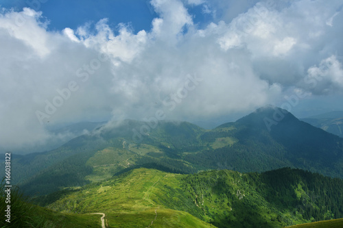  Clouds over mountains, mountain ranges, summer tourism