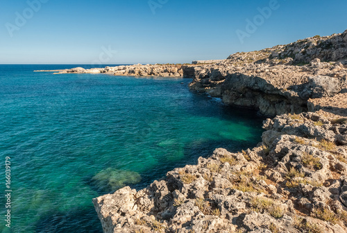 Coastline in the natural reserve of Plemmirio, near Siracusa (eastern Sicily)