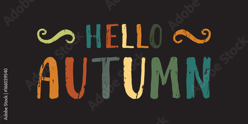 Hello autumn inscription.