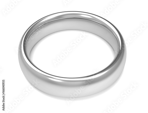silver wedding rings concept 3d illustration
