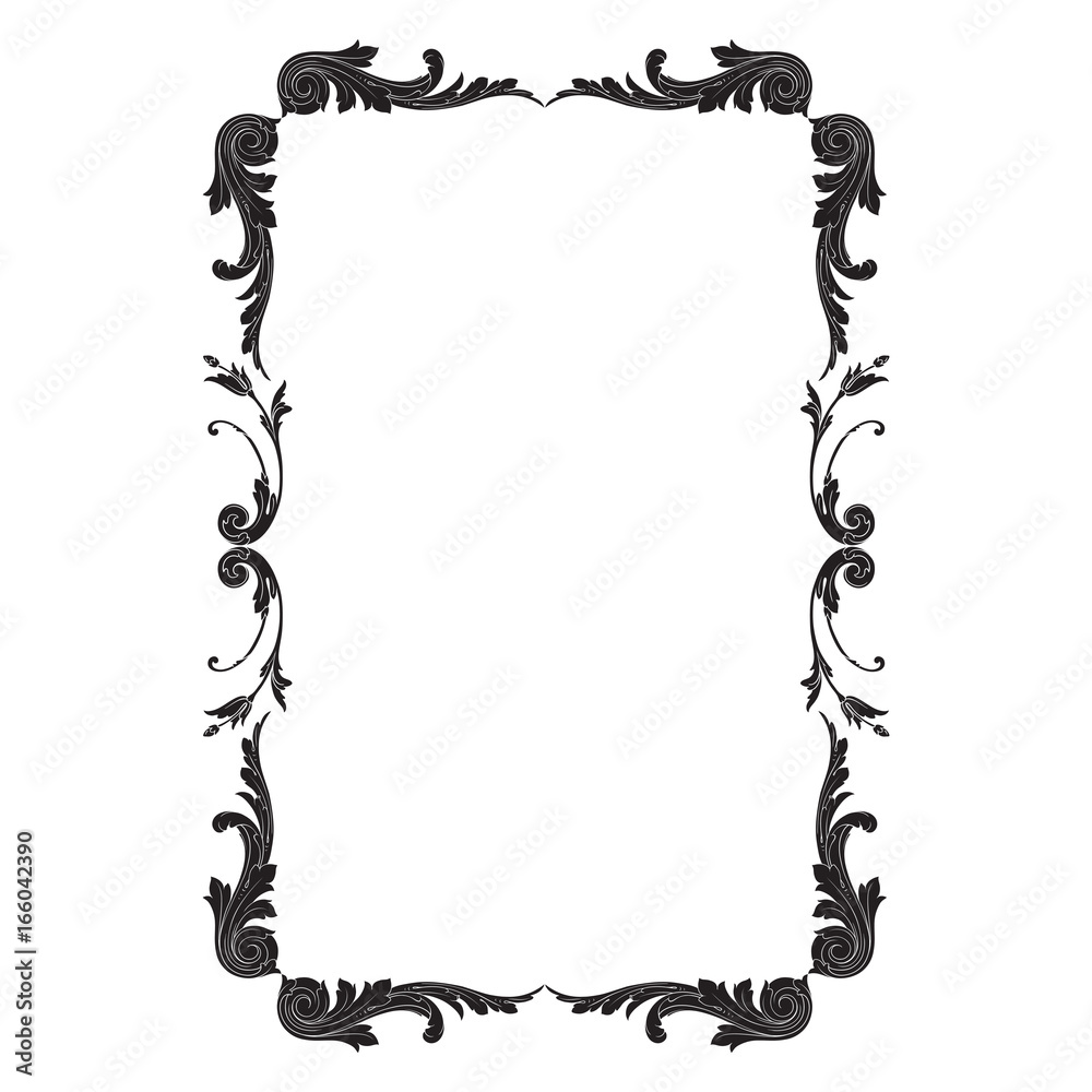 Vintage baroque ornament element