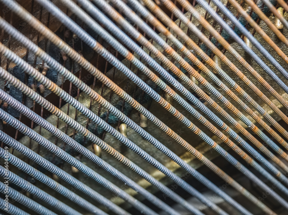Picture of the details of the old broken piano for the background Picture of the details of the old broken piano for the background