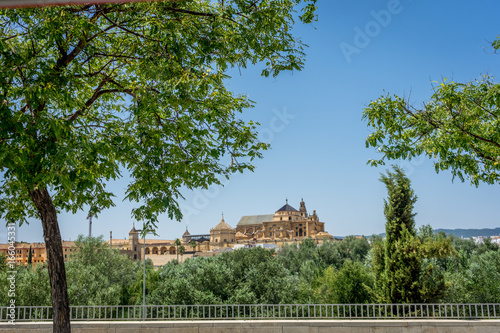 The Cathedral mosque of Cordoba from across the roman bridge