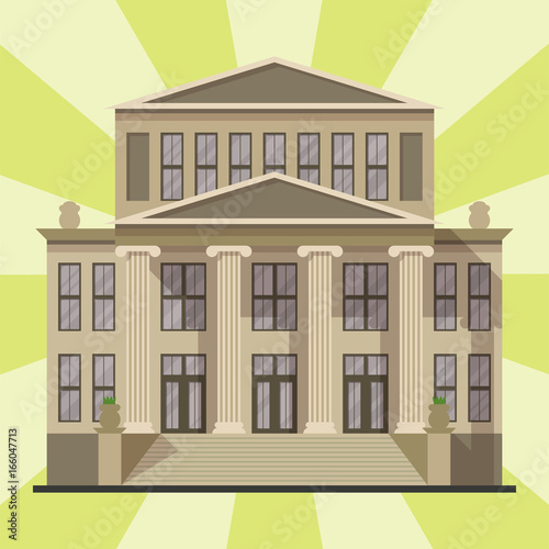 City building modern tower office architecture house business apartment home facade vector illustration