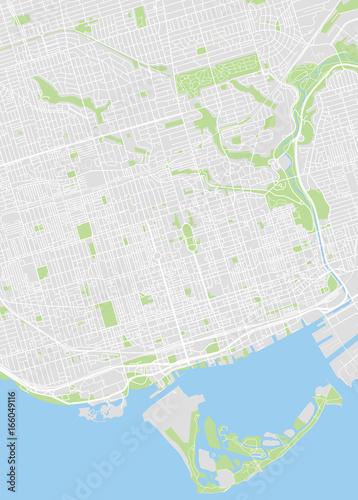 Toronto colored vector map