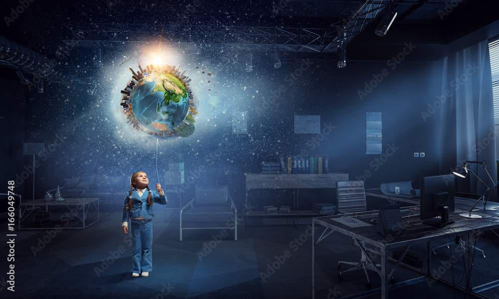 Fototapeta premium Exploring this great world . Mixed media