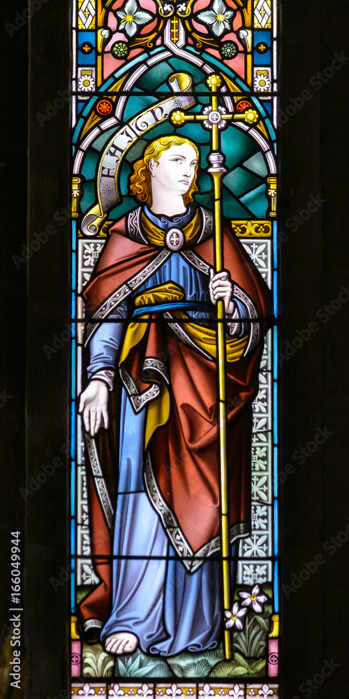 Obraz premium Stained Glass close up A in Church of the Holy Cross